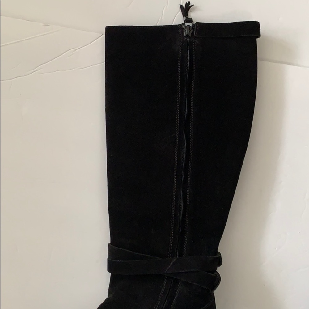 Burberry Black suede boots heels 37 7 Italy Zipper C Photos for best description - Picture 4 of 14